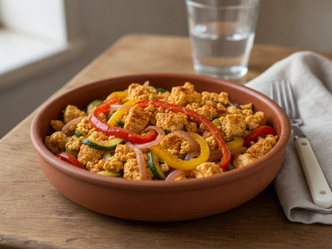 Tofu strapazzato con verdure