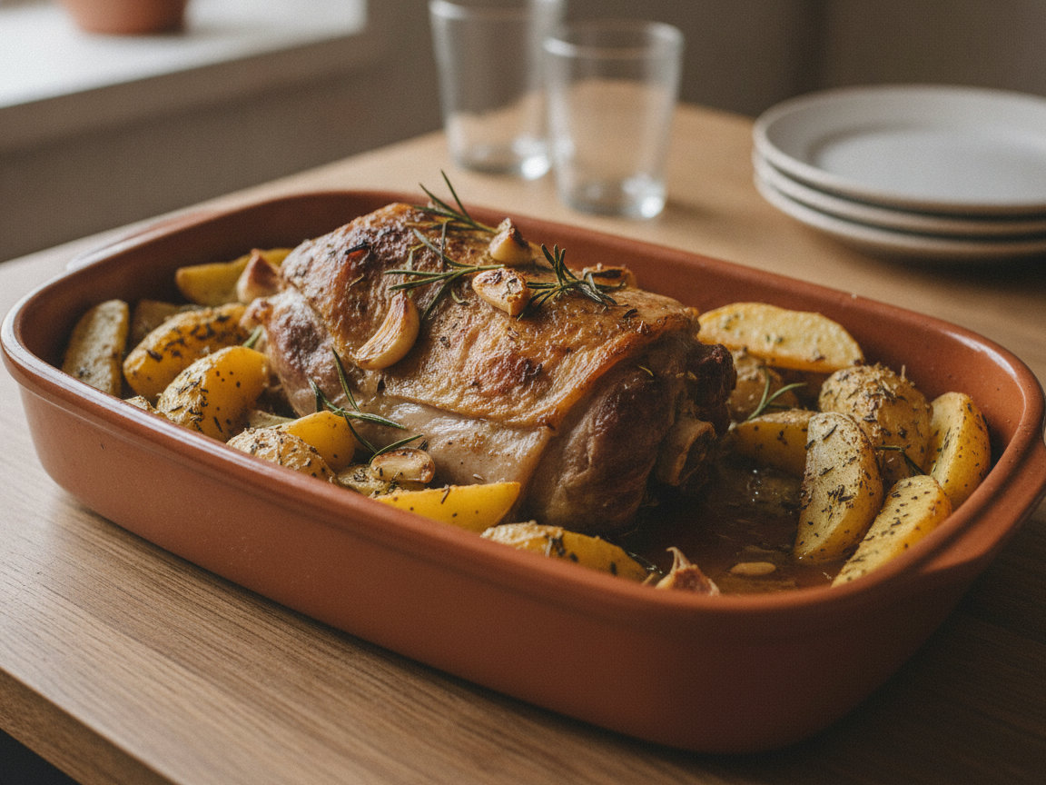 Agnello al forno con patate