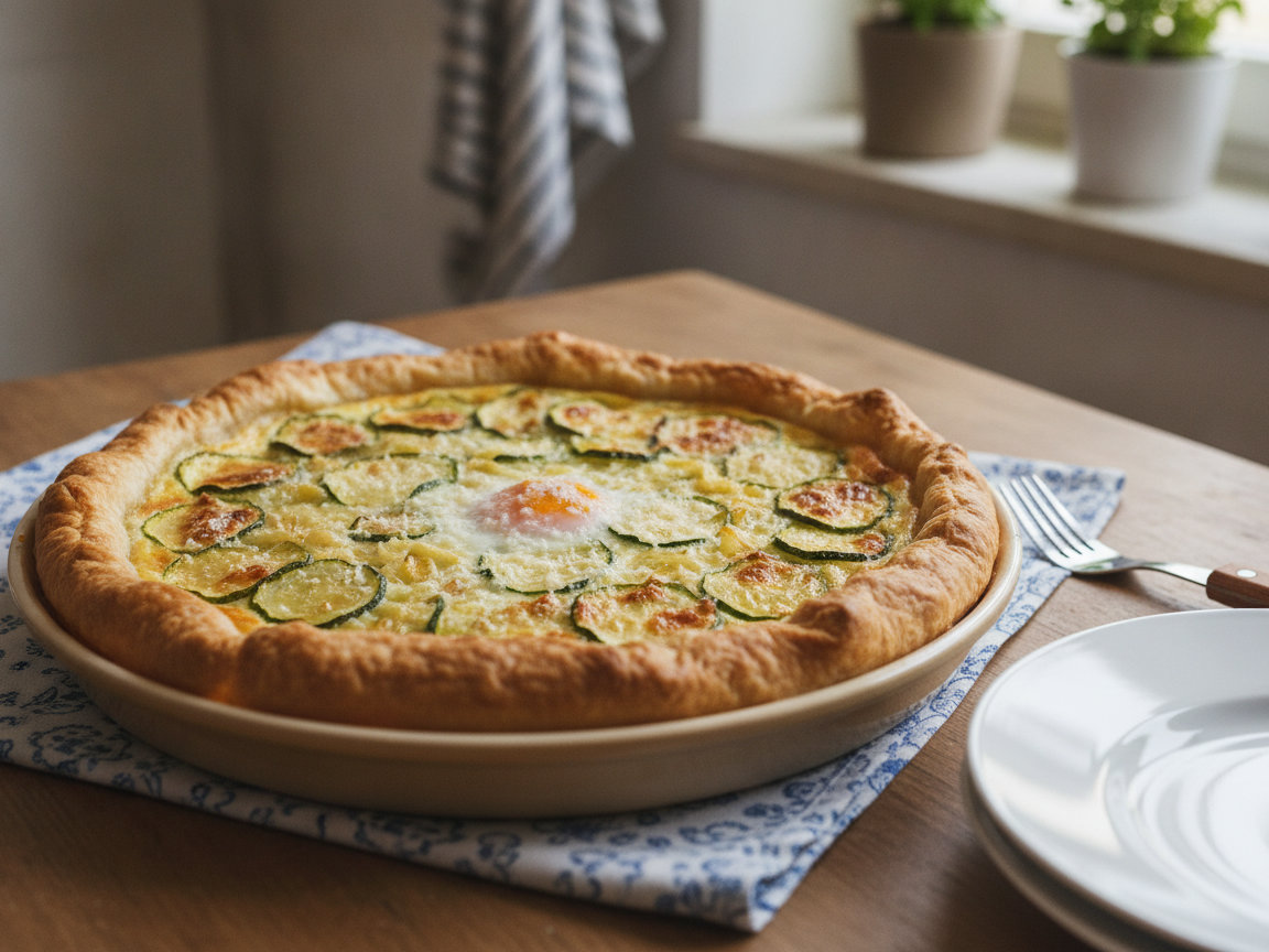 Torta salata di zucchine e ricotta