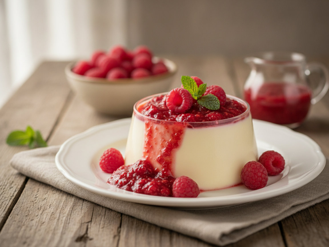 Panna cotta ai lamponi