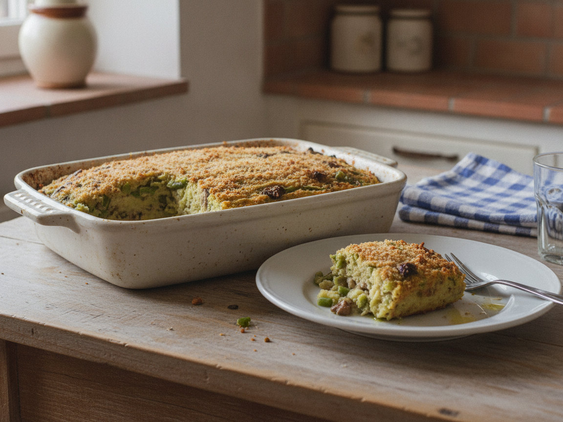 Polpettone di patate e fagiolini