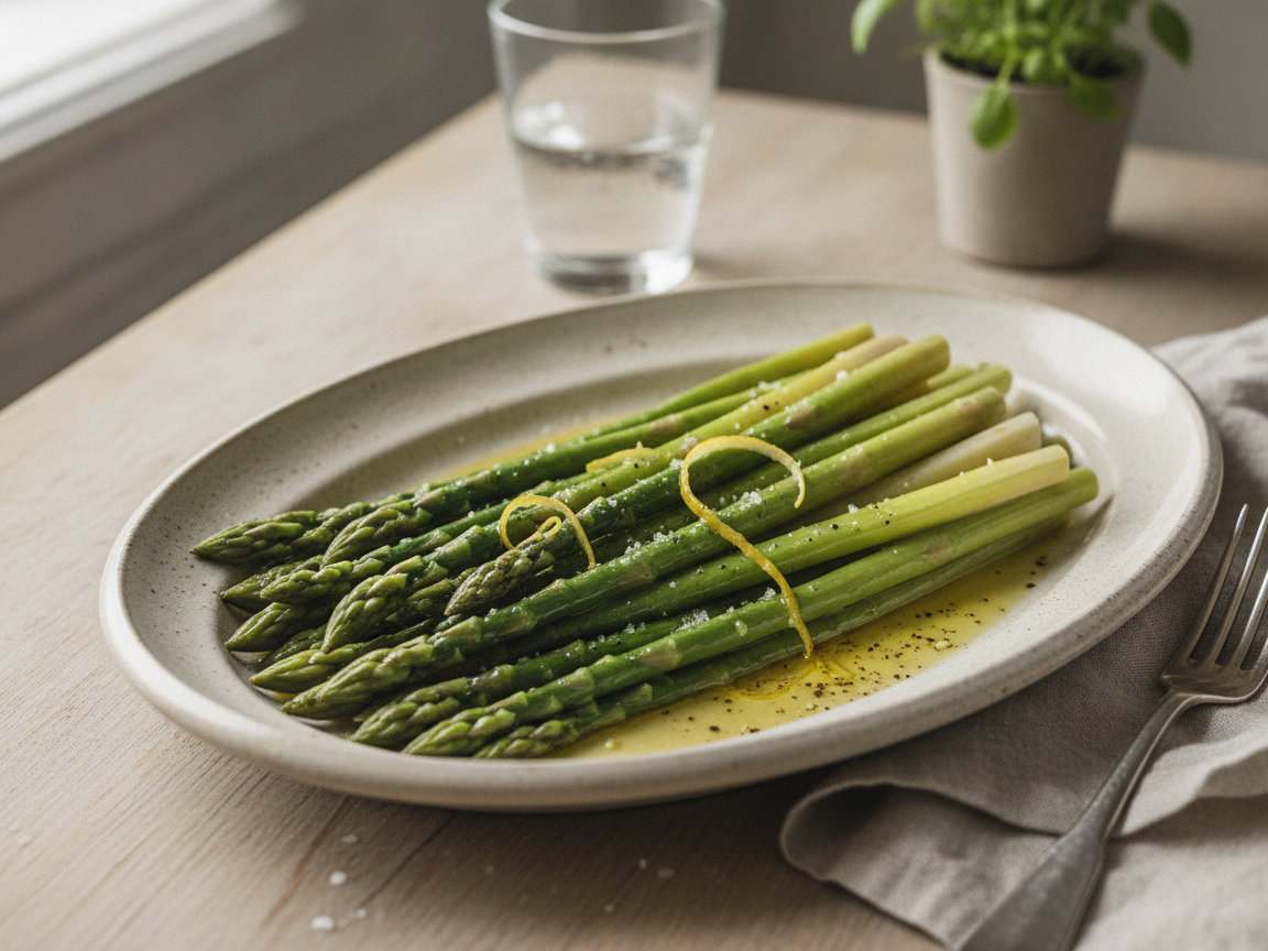 Asparagi con olio e limone