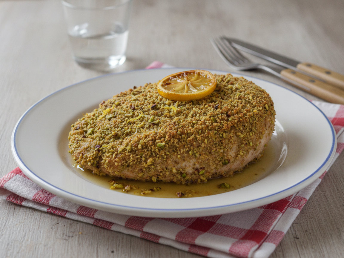Petto di tacchino in crosta di pistacchi