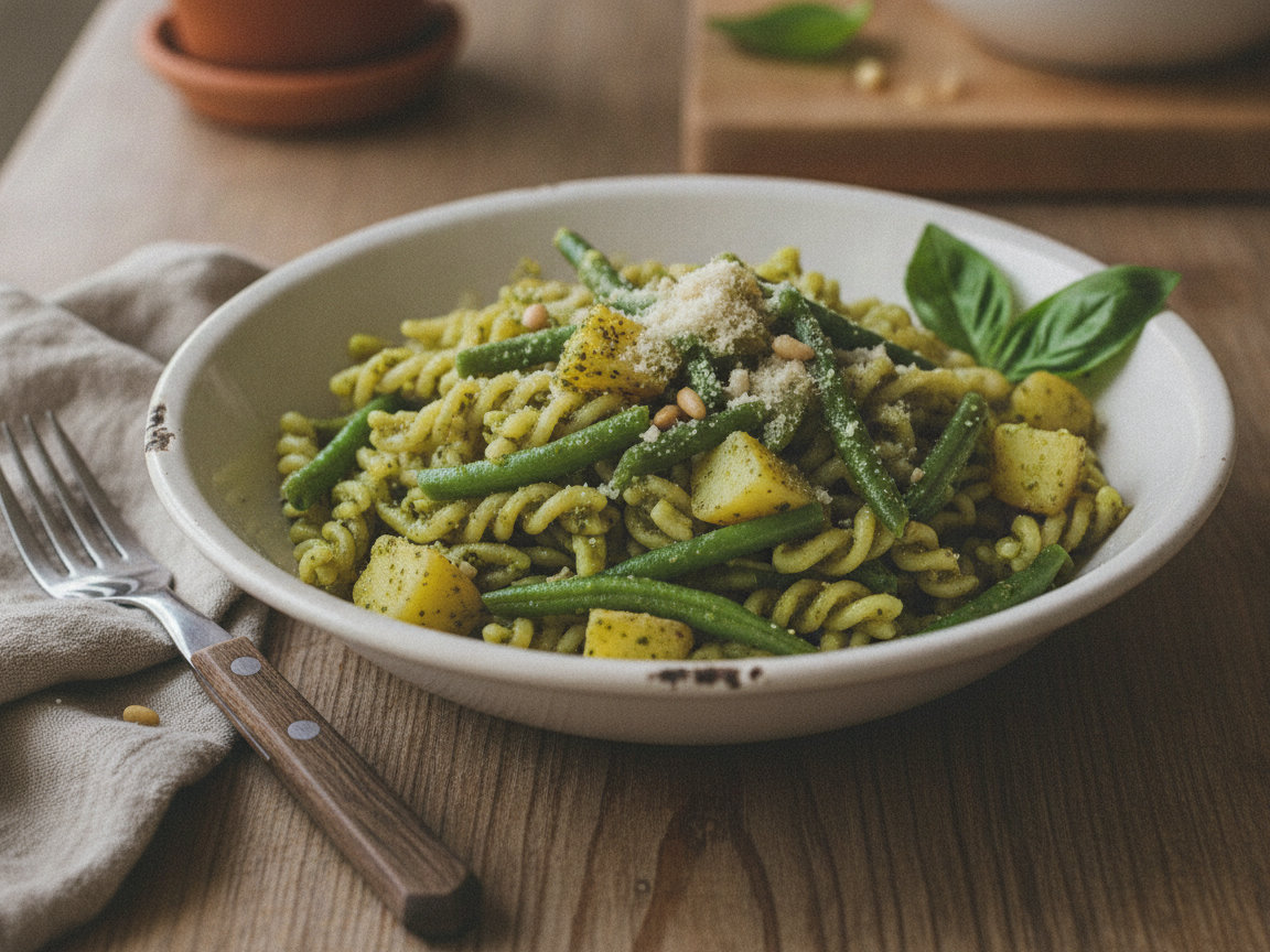 Trofie al pesto genovese